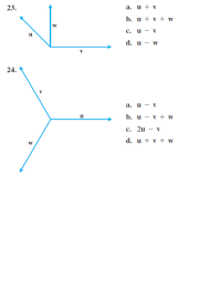 Answered: 23. A. U + V B. U + V + W C. U - V D. U… | Bartleby