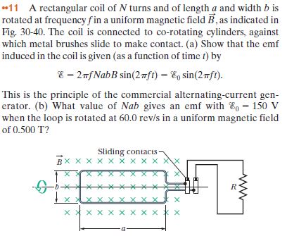 Answered: 11 A Rectangular Coil Of N Turns And Of… | Bartleby