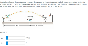 Answered: In A Basketball Game, The Point Guard A… | Bartleby