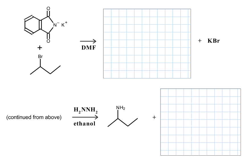 `NK*
+ KBr
DMF
Br
NH2
H,NNH,
(continued from above)
ethanol
+
