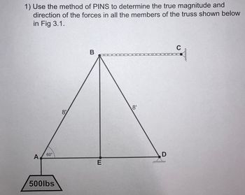 Answered: 1) Use The Method Of PINS To Determine… | Bartleby