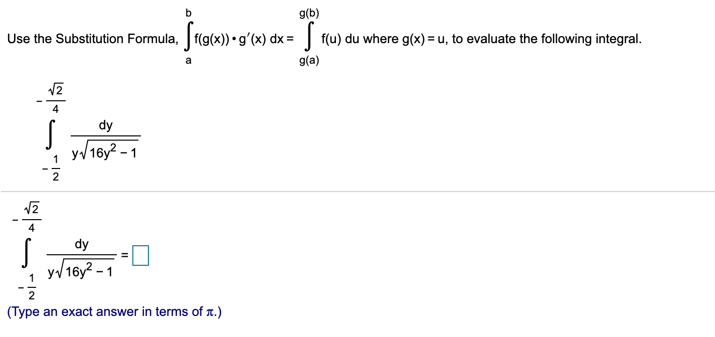 Answered: G(b) Use The Substitution… | Bartleby