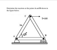 Answered: Determine The Reactions At The Points A… | Bartleby