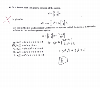 Answered: Use the method of Undetermined… | bartleby