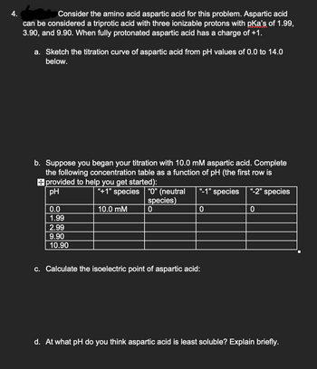 Answered: Consider The Amino Acid Aspartic Acid… | Bartleby