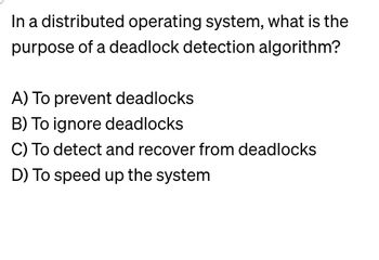 Answered: In A Distributed Operating System, What… | Bartleby