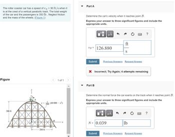 Answered The roller coaster car has a speed of bartleby