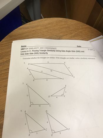 Answered: Lesson 4.11: Proving Triangle… | bartleby