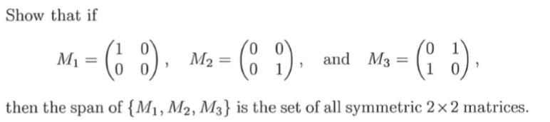 Answered Show That If 6 C 9 0 And M3 0 M2 Then The Span