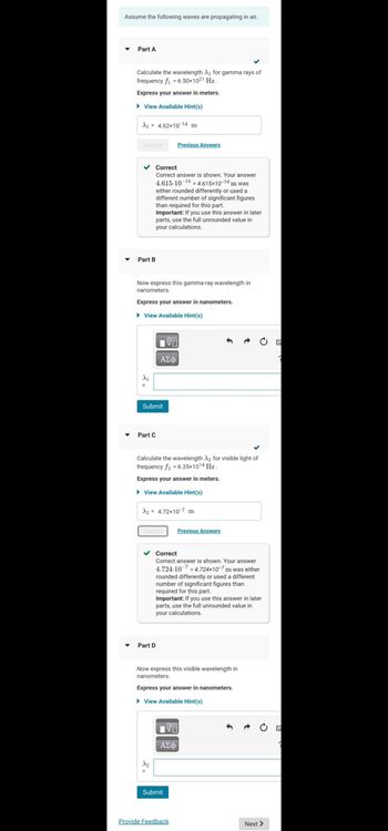 answered-part-a-calculate-the-wavelength-a-for-bartleby