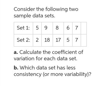 Answered: Consider The Following Two Sample Data… | Bartleby