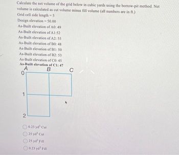 Answered Calculate the net volume of the grid bartleby