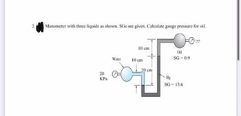 Answered: Manometer With Three Liquids As Shown.… | Bartleby