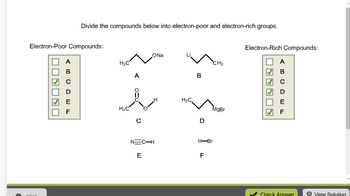 Answered: Electron-Poor Compounds: Hint A LL… | bartleby