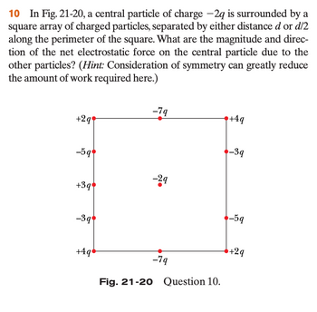 Answered: 10 In Fig. 21-20, A Central Particle Of… | Bartleby