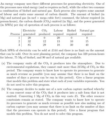 Answered: An energy company uses three different… | bartleby