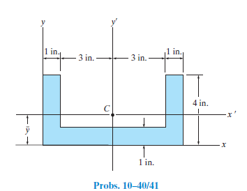 1 in.
in.
3 in.
- 3 in.-
4 in.
—х'
1 in.
Probs. 10–40/41
