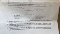 Q2
Shown below is a flowchart of a process in which acetic acid (A) is extracted from a mixture
of acetic acid and water (B) into 1-hexanol (C), a liquid immiscible with water.
mc(g CH3OH/min)
mg(g/min)
0.096 g CH,COOH/g
0.904 g CH1,OH/g
mp =? g/min
mgig/min)
0.115 g CH,COOH/g
0.885 g H,O/g
0.005 g CH,COOH/g
0.995 g H,O/g
1. What is the maximum number of independent material balances that can be written for
this process?
2. Calculate mc; mg; and ṁr; using the given mixture feed rate as a basis and writing
balances in
order such that you never have an equation that involves more than one
unknown variable.
3. Calculate the difference between the amount of acetic acid in the feed mixture and that
in the 0.5% mixture and show that it equals the amount that leaves in the 9.6% mixture.
