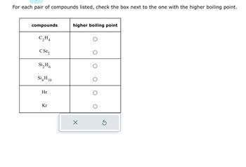 Answered For each pair of compounds listed bartleby