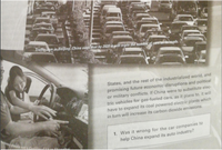 stomer checks ont a Cadillae CTS ia Shanahai
Traffie Jam in.Beljing. China says that by 2020 it will triple the number of cars on ite'raads.
States, and the rest of the industrialized world, and
promising future economic disruptions and political
or military conflicts. If China were to substitute elec-
tric vehicles for gas-fueled cars, as it plans to, it will
have to expand its coal powered electric plants which
in turn will increase its carbon dioxide emissions.
1. Was it wrong for the car companies to
help China expand its auto industry?
