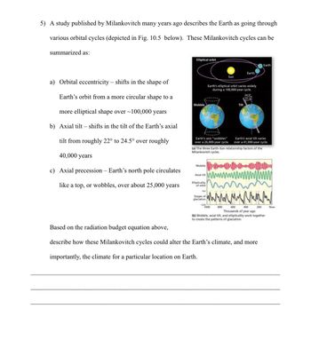 Answered: (b) Wobble, axial tilt, and… | bartleby