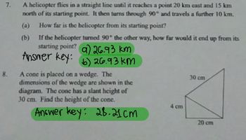 Answered: 7. A helicopter flies in a straight… | bartleby