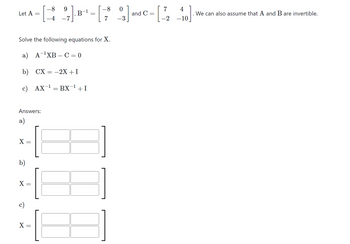 Answered: Let A = -8 -4 9 27] B-1 -8 =[ Woo Solve… | Bartleby