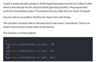 Answered: Create A Simple Calculator Program. At… | Bartleby