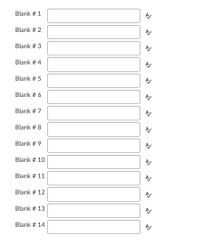 Answered: Blank # 1 Blank # 2 Blank # 3 Blank # 4 | bartleby