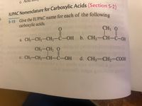 Answered IUPAC Nomenclature for Carboxylic Acids bartleby