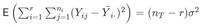 (E E(; – Ý ; )²) = (nr – r)o²
Ε
i=1
i.
