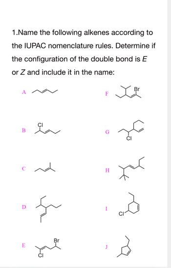 Answered 1name The Following Alkenes According Bartleby 4711