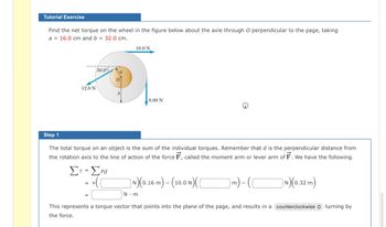 Answered: Tutorial Exercise Find the net torque… | bartleby