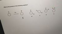 **Title: Determining the Product of a Bromination Reaction**

**Question:**
What is the product of the following reaction?

**Chemical Reaction:**
Cyclohexanone reacts with bromine (\(Br_2\)).

**Options:**
- **A:** Cyclohexane with a bromine attached to the carbon adjacent to the ketone.
- **B:** Cyclohexanone with a bromine attached directly to the alpha carbon.
- **C:** Cyclohexanone with a bromine attached to a different alpha carbon.
- **D:** Cyclohexanone with a bromine attached to the ketone carbon.
- **E:** Cyclohexane with bromines attached at adjacent carbons away from the ketone.

**Explanation of the Reaction:**
The bromination of cyclohexanone typically targets the alpha carbon — the carbon adjacent to the carbonyl group. The mechanism involves the formation of an enol or an enolate intermediate, leading to the substitution of hydrogen with bromine.

**Considerations:**
- **Alpha Bromination:** The reaction generally follows under acidic conditions, resulting in the alpha-brominated ketone.
- **Selectivity:** The position of bromination is governed by the structure of cyclohexanone, focusing on the most reactive sites for electrophilic substitution.

**Conclusion:**
The correct answer is **B**, where bromine is attached to the alpha carbon of cyclohexanone.