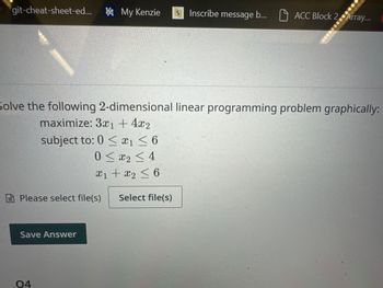 ****
Consider the system of equations
Find all basic solutions.
Please select file(s) Select file(s)
Save Answer
[2 1 1 0
1 2 -1 2
11
X2
13
Ꮖ 4
4
2