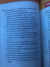 Answered: 84. The Handbook Of Chemistry And… | Bartleby