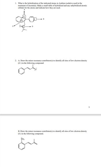 Answered 1 What Is The Hybridization Of The Bartleby 