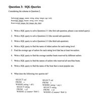 Solved Queries to write: 1. Query that returns all the