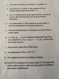 Solved 7. Given AE M. (F), let B the n x n matrix whose (i