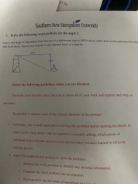 Find x, the angle of depression from the top of a lighthouse that is 188 ft above water level to the waterline of a ship
869 ft off shore. Round your answer to the nearest tenth of a degree.
869 ft
184 ft
