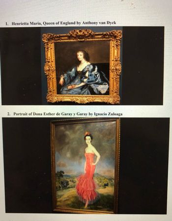 1. Henrietta Maria, Queen of England by Anthony van Dyck
2. Portrait of Dona Esther de Garay y Garay by Ignacio Zuloaga