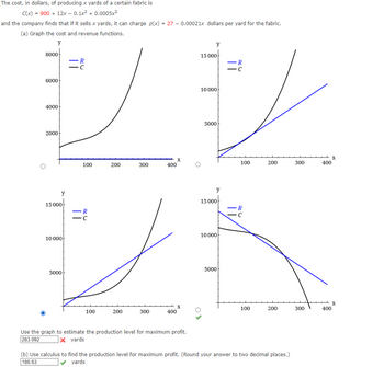 Answered: The cost, in dollars, of producing x… | bartleby