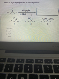 What is the major organic product of the following reaction?
