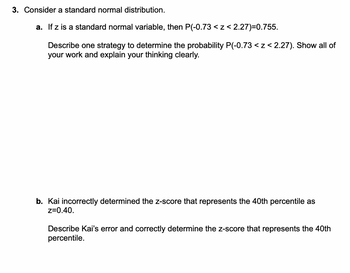 Answered: 3. Consider A Standard Normal… | Bartleby