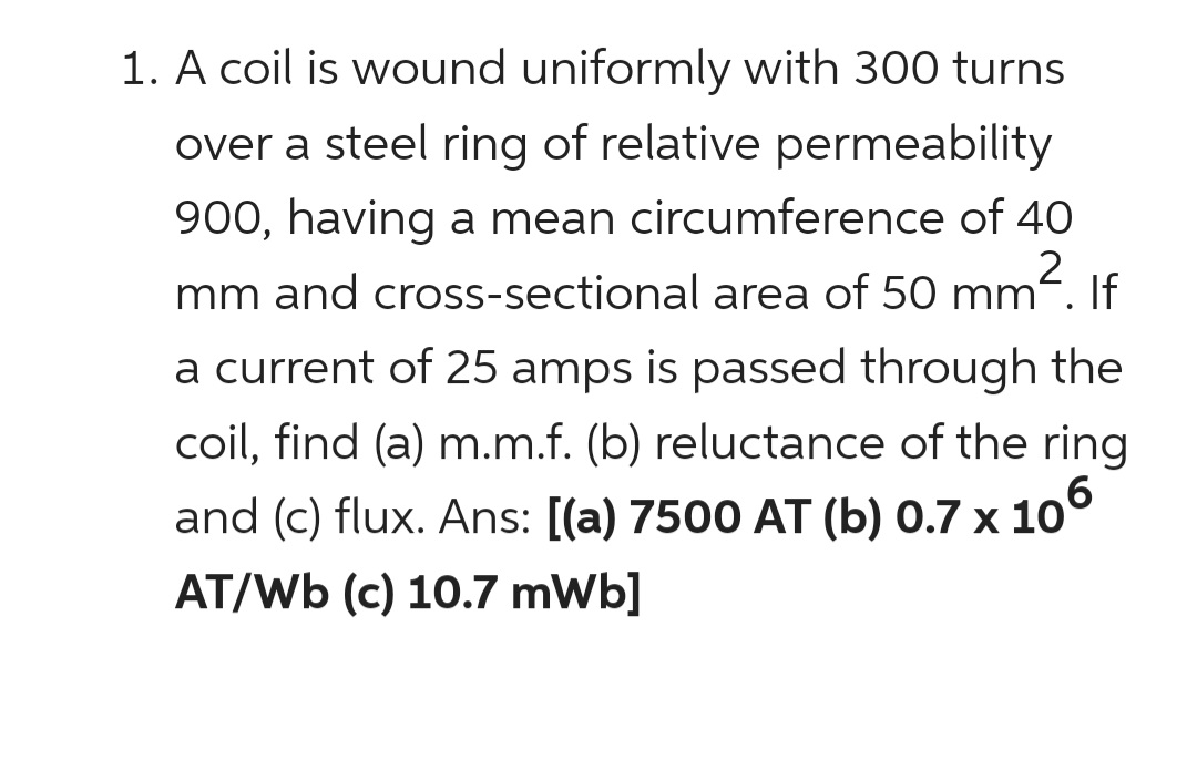 Answered 1. A coil is wound uniformly with 300… bartleby