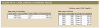 FIGURE P8.16 CH08_SIMPLECO DATABASE TABLES
Database name: Ch08_SimpleCo
Table name: CUSTOMER
Table name: INVOICE
CUST NUM CUST_LNAME CUST_FNAME CUST_BALANCE
INV_NUM CUST_NUM INV_DATE INV_AMOUNT
1000 Smith
Jeanne
1050.11
8000
1000
23-Mar-16
235.89
1001 Ortega
Juan
840.92
8001
1001
23-Mar-16
312.82
8002
1001
30-Mar-16
528.10
12-Apr-16
23-Apr-16
8003
1000
194.78
8004
1000
619.44
