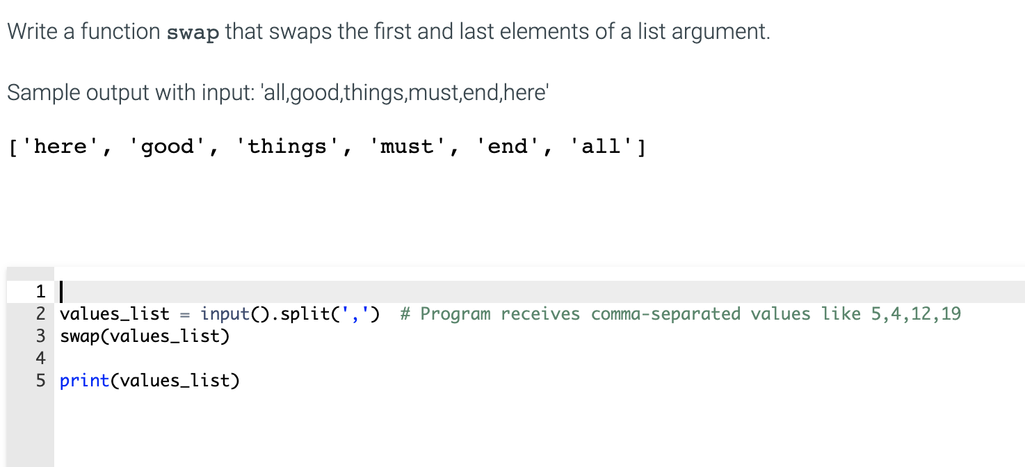 Answered Write A Function Swap That Swaps The Bartleby