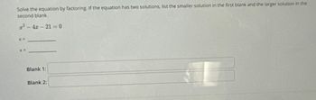 Answered: Solve The Equation By Factoring. If The… | Bartleby