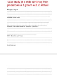 case study of pediatric pneumonia