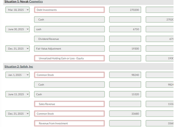 Situation 1: Novak Cosmetics
Mar. 18, 2025
June 30, 2025
Dec. 31, 2025
Situation 2: Splish, Inc
Jan. 1, 2025
June 15, 2025
Dec. 31, 2025
Debt Investments
Cash
cash
Dividend Revenue
Fair Value Adjustment
Unrealized Holding Gain or Loss - Equity
Common Stock
Cash
Cash
Sales Revenue
Common Stock
T
Revenue from Investment
III
270200
6750
19300
98240
15320
33680
27020
675
1930
9824
1532
3368